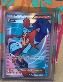 Pokemon TCG Skyla 122/122 Breakpoint Ultra Rare Full Art Holo Trainer Card - Image 1
