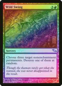 Wild Swing FOIL Shadowmoor HEAVILY PLD Red Uncommon MAGIC MTG CARD ABUGames - Image 1