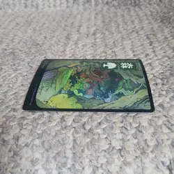 MTG Card: Forest 302 (Kamigawa: Neon Dynasty) JP FULL ART FOIL - Image 3