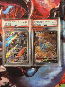 Machamp V SR 073/067 PSA 10 Machoke AR 177/165 PSA 10 Pokemon Card Japanese Gems - Image 1