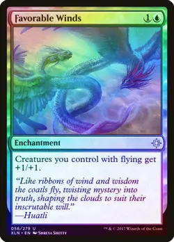 Favorable Winds FOIL Ixalan NM Blue Uncommon MAGIC THE GATHERING CARD ABUGames - Image 1
