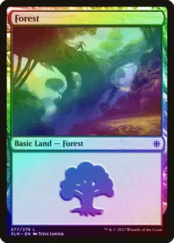 Forest (277) FOIL Ixalan NM Basic Land MAGIC THE GATHERING MTG CARD ABUGames - Image 1