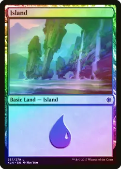 Island (267) FOIL Ixalan NM Basic Land MAGIC THE GATHERING MTG CARD ABUGames - Image 1