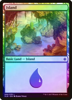 Island (266) FOIL Ixalan NM Basic Land MAGIC THE GATHERING MTG CARD ABUGames - Image 1