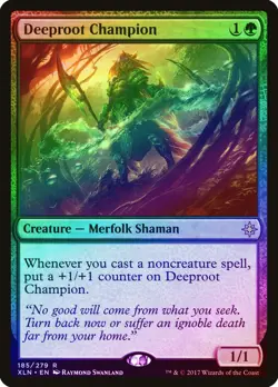 Deeproot Champion FOIL Ixalan NM Green Rare MAGIC THE GATHERING CARD ABUGames - Image 1