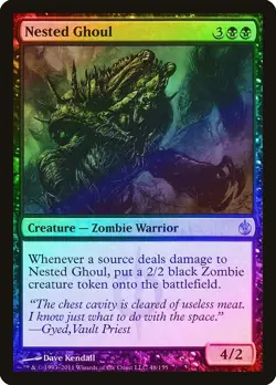 Nested Ghoul FOIL Mirrodin Besieged NM Black Uncommon MAGIC MTG CARD ABUGames - Image 1