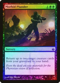 Morbid Plunder FOIL Mirrodin Besieged NM Black Common MAGIC MTG CARD ABUGames - Image 1