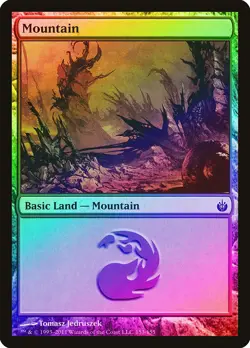 Mountain (153) FOIL Mirrodin Besieged NM Basic Land MAGIC MTG CARD ABUGames - Image 1