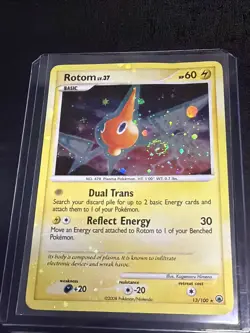 Rotom 13/100 - Majestic Dawn Holo Pokemon Card, 2008 Holo bleed SWIRL 💫🩸 - Image 1