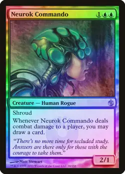 Neurok Commando FOIL Mirrodin Besieged NM Blue Uncommon MAGIC CARD ABUGames - Image 1