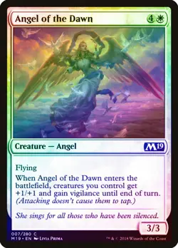 Angel of the Dawn FOIL Core Set 2019 / M19 PLD White Common MTG CARD ABUGames - Image 1