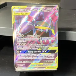 Pokemon Muk & Alolan Muk GX TAG TEAM Holo 196/214 Sm-Unbroken Bonds Card - Image 1