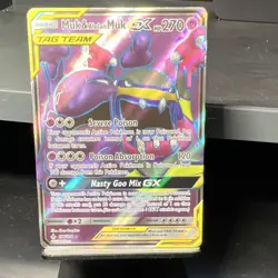 Pokemon Muk & Alolan Muk GX TAG TEAM Holo 196/214 Sm-Unbroken Bonds Card - Image 2