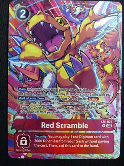 Red Scramble LM-027 Foil Alt Art - Digimon Card #2YW - Image 1