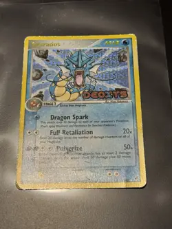 Gyarados EX Deoxys Stamped 8/107 Reverse Holo Pokemon Card Damaged - Image 2