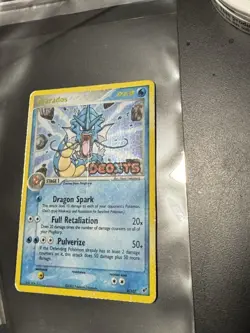 Gyarados EX Deoxys Stamped 8/107 Reverse Holo Pokemon Card Damaged - Image 5
