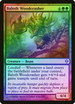 Baloth Woodcrasher FOIL Zendikar PLD Green Uncommon MAGIC MTG CARD ABUGames - Image 1