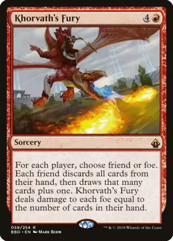 Khorvath's Fury Battlebond NM Red Rare MAGIC THE GATHERING MTG CARD ABUGames - Image 1
