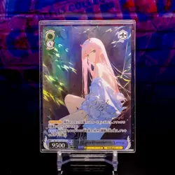 Zero Two 002 Card Flash Gold Holo Foil Signature Waifu Japanese Darling Franxx - Image 2