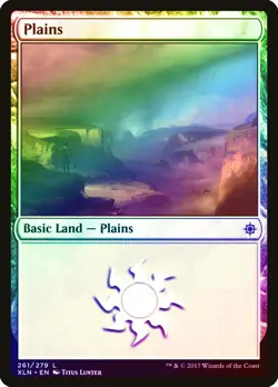Plains (261) FOIL Ixalan NM Basic Land MAGIC THE GATHERING MTG CARD ABUGames - Image 1
