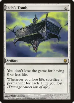 Lich's Tomb Darksteel NM Artifact Rare MAGIC THE GATHERING MTG CARD ABUGames - Image 1