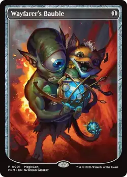 Magic MTG MagicCon Las Vegas 2026 - Textless Wayfarer's Bauble Promo Foil - Image 1