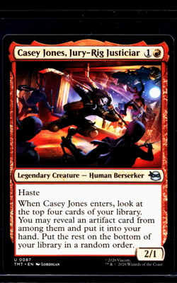 MTG Magic the Gathering TMT TMNT Ninja Turtles 87 Casey Jones Jury Rig Justiciar - Image 1