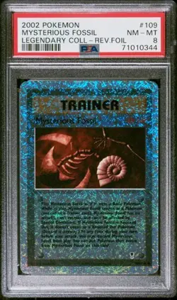 Pokemon Legendary Collection 109/110 Mysterious Fossil Reverse Foil PSA 8 - Image 1