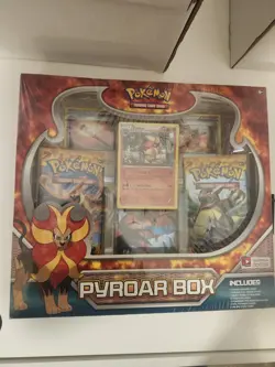 Pokemon XY Flashfire Sealed Pyroar Collection Box 3 Boosters + 3 Holo Foils 2014 - Image 2