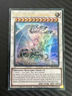 Yugioh Blue-Eyes Ultimate Spirit Dragon 25LP-EN020 Ultra Rare Limited VLP - Image 1
