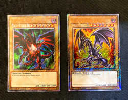 ERROR/MISPRINT Set of 2 Red-Eyes Black Dragon PSR 4th&7th YuGiOh RA04 EN109 NM - Image 2