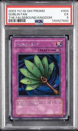 2003 YU-GI-OH! PROMO THE FALSEBOUND KINGDOM #003 GOBLIN FAN PSA 5 - Image 1