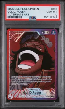 One Piece Gol D Roger Alt Art Leader Anniversary Holo PSA 10 Gem Mint TCG - Image 1