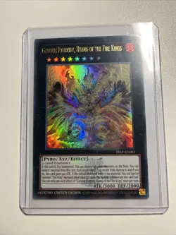 Yugioh Garunix Eternity, Hang Of The Fire Kings 25LP-EN003 Emblazoned Ultra Rare - Image 1