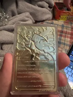 1999 Pokeman Nintendo Trading Card. Gold Plated Charizard Special Edition. - Image 3