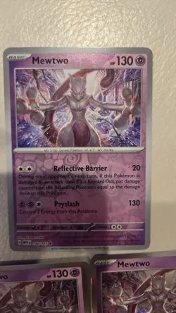Mewtwo Reverse Holo NM 150/165 Scarlet & Violet 151 Pokemon Card + 2 Holo!! - Image 1