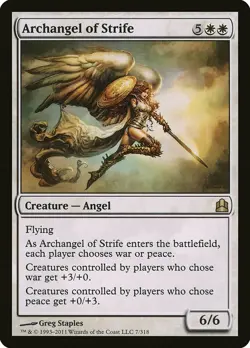 Archangel of Strife Commander NM White Rare MAGIC THE GATHERING CARD ABUGames - Image 1