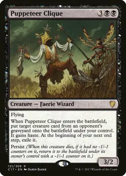 Puppeteer Clique Commander 2017 NM Black Rare MAGIC GATHERING CARD ABUGames - Image 1