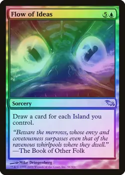Flow of Ideas FOIL Shadowmoor NM Blue Uncommon MAGIC GATHERING CARD ABUGames - Image 1