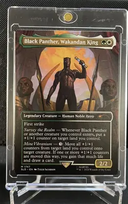 Mint/Near-Mint, English - 1 x MTG Black Panther, Wakandan King - 1747 - Non-Foil - Image 1