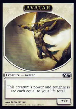 Moderate Play, English MTG Regular Avatar Token Magic 2010 Magic the Gathering - Image 1