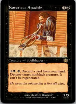 MTG Notorious Assassin Mercadian Masques MP - Image 1