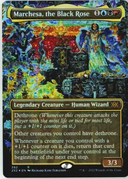 Marchesa, the Black Rose (Borderless) 382 Rare Double Masters 2022 Foil NM - Image 2