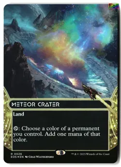 MTG Meteor Crater (0026) (Borderless) [EOS - 26] NM Foil 4-93 NM - Image 1