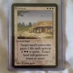 Wizards of the Coast Alpha Farmstead White Enchantment Mark Poole MTG - Image 1