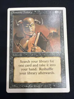 MTG Magic the Gathering Rare Sorcery Demonic Tutor Revised Edition - Image 1