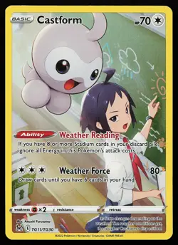 Castform TG11/TG30 Holo Lost Origin Trainer Gallery Pokemon Card - Image 1