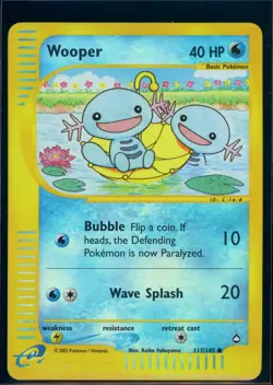Pokemon AQUAPOLIS - #117/147 Wooper - Reverse Holo - ENG - Moderately Played - Image 1