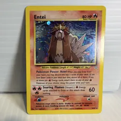 Pokemon Entei Neo Revelation Holo Rare 06/64 80 HP Basic Card 2000 English - Image 1