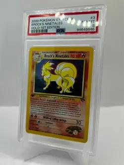 Pokemon - 3/132 Brock's Ninetales 1st Edition Holo PSA 8 Gym Challenge - Image 3